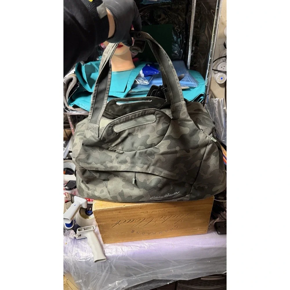 Eddie Bauer Camouflage Duffle Bag Gym Travel‎ Carry On Camo One Size